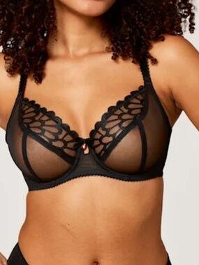 Freya Sheer Lace Underwire Bra - Black